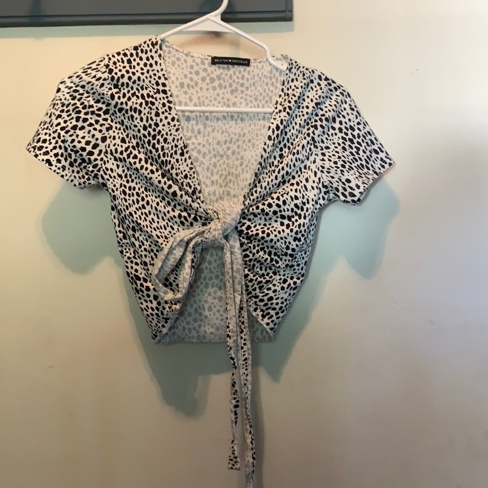 NWOT Brandy Melville Cropped Wrap-Around Top